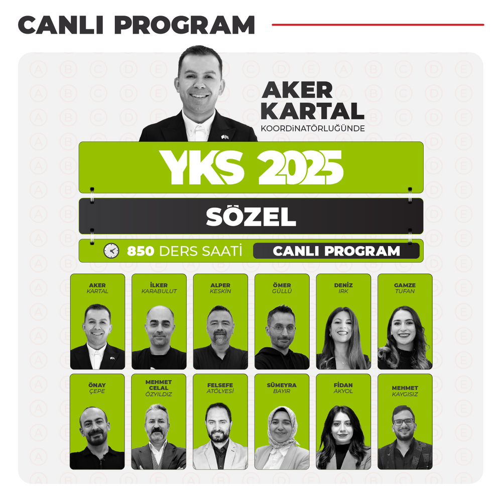 TYT Tüm Dersler + AYT Sözel 2025 | Canlı Program