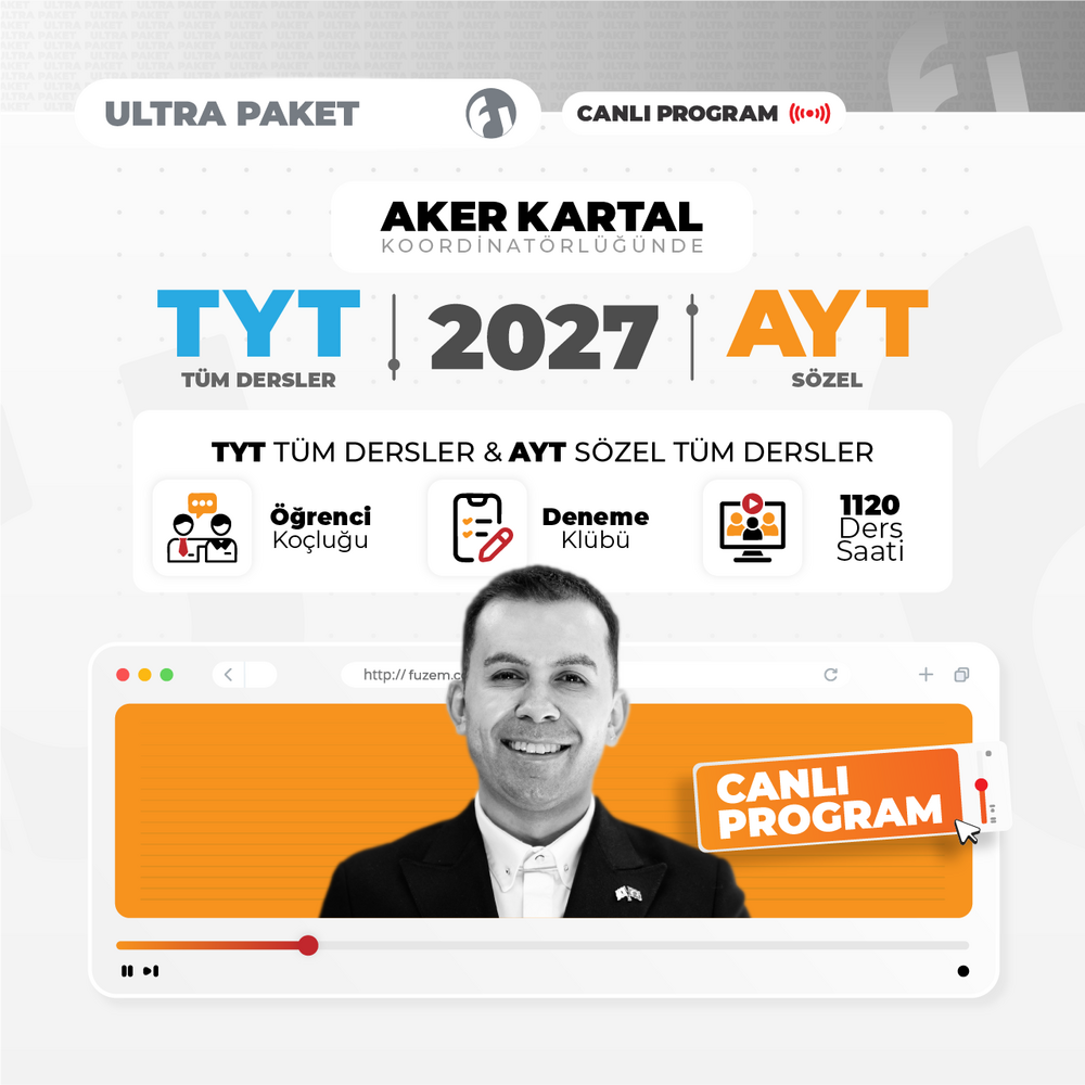 TYT Tüm Dersler + AYT Sözel 2027 Ultra Paket | Canlı Program