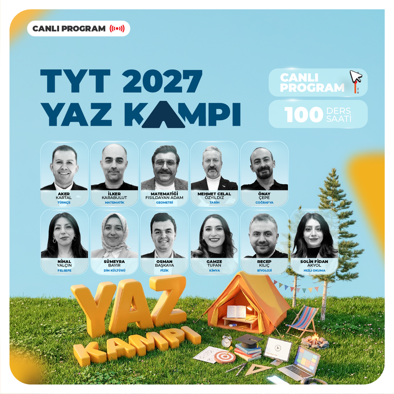 Farklı YKS - TYT Yaz Kampı 2027 | Canlı Program