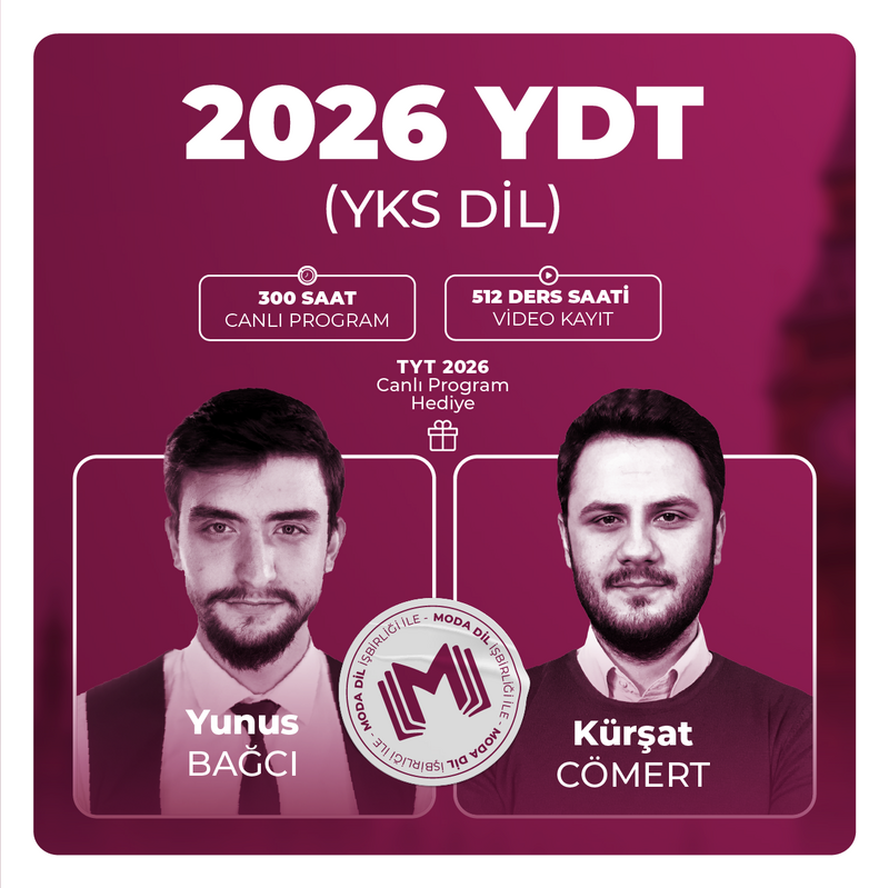 Farklı YKS - Yabancı Dil Testi YDT (YKS Dil) 2026 + TYT 2026 | Canlı Program 