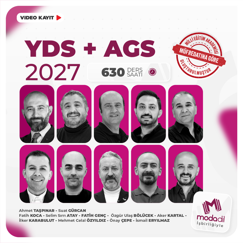 Farklı İngilizce - YDS 2027 İLKBAHAR + AGS 2027 | Video Kayıt