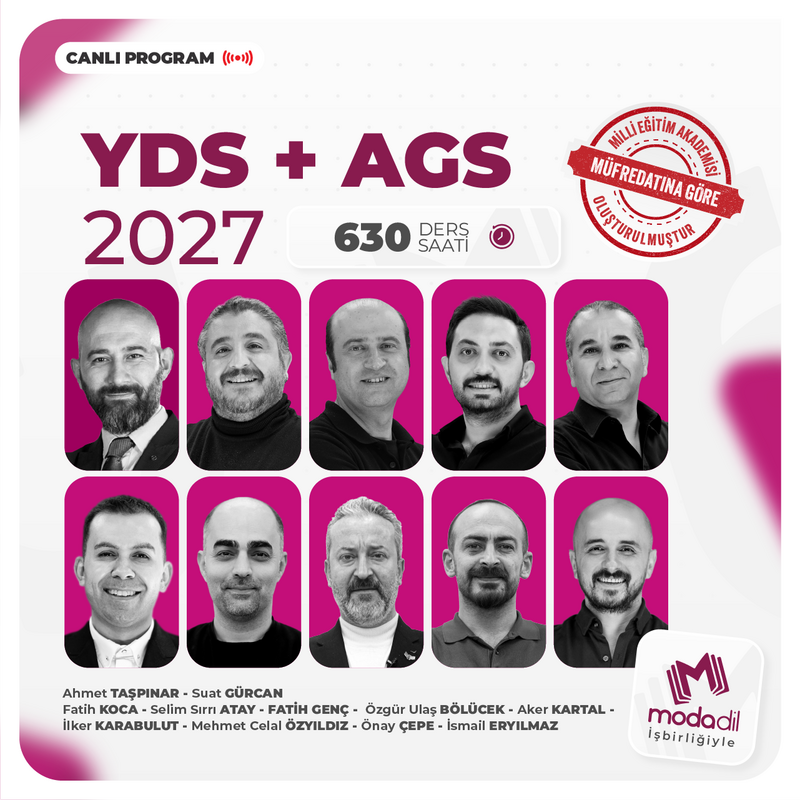 Farklı İngilizce - YDS 2027 İLKBAHAR + AGS 2027 | Canlı Program