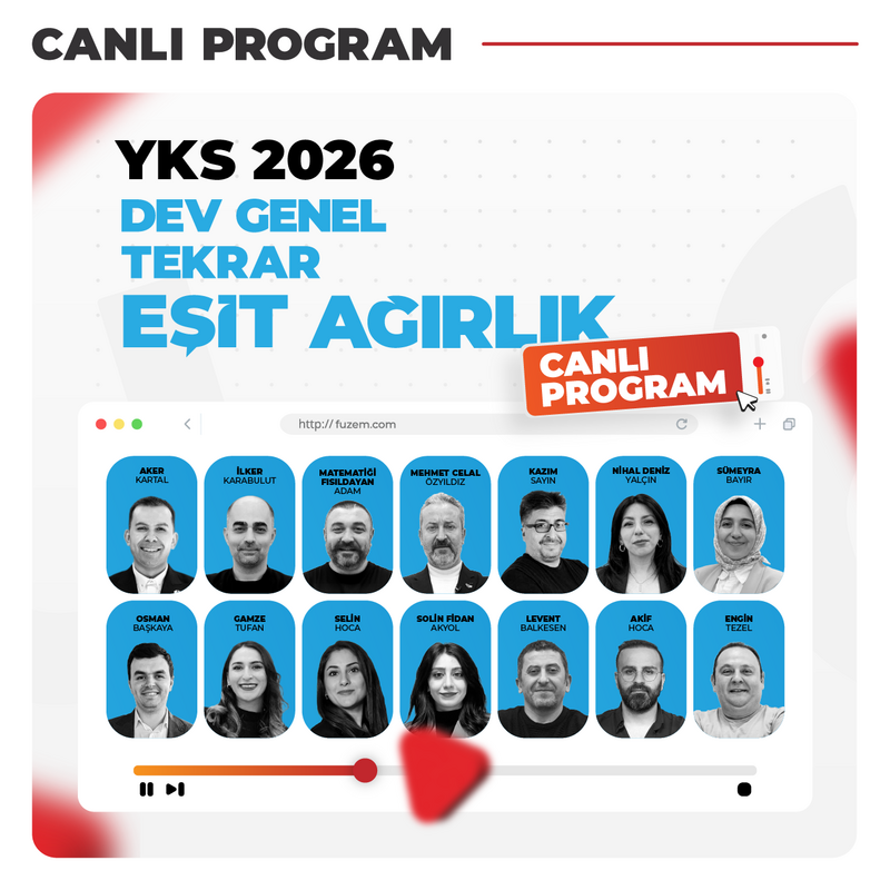 Farklı YKS - YKS Eşit Ağırlık DEV Genel Tekrar 2026 | Canlı Program
