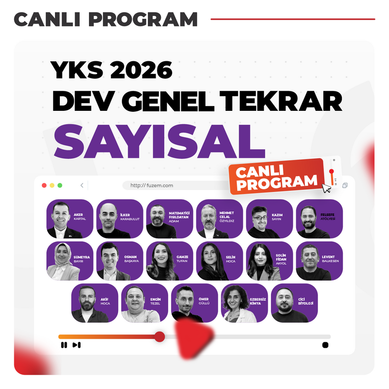 Farklı YKS - YKS Sayısal DEV Genel Tekrar 2026 | Canlı Program