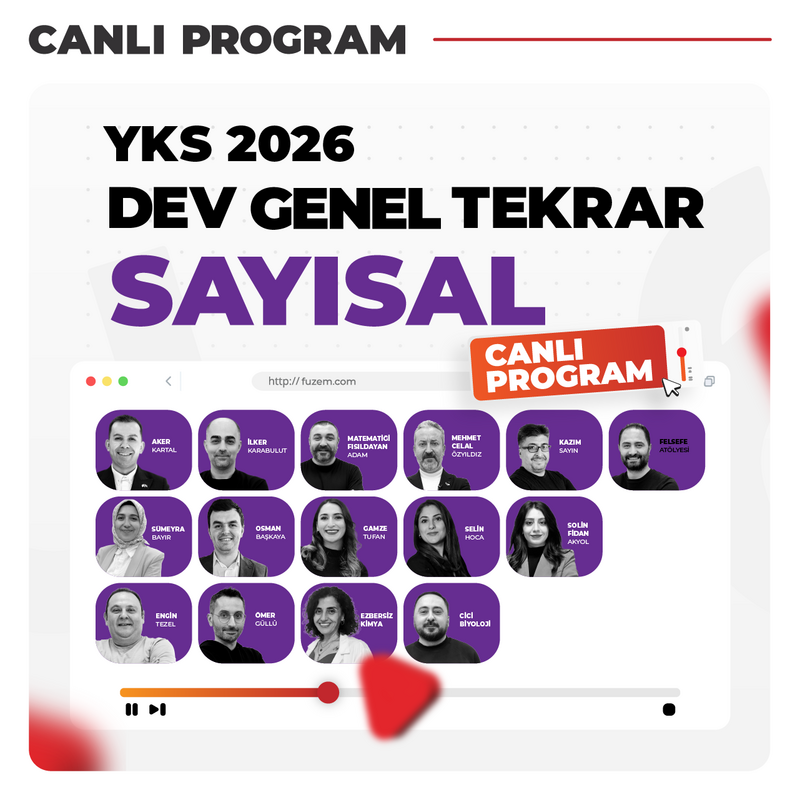 Farklı YKS - YKS Sayısal DEV Genel Tekrar 2026 | Canlı Program