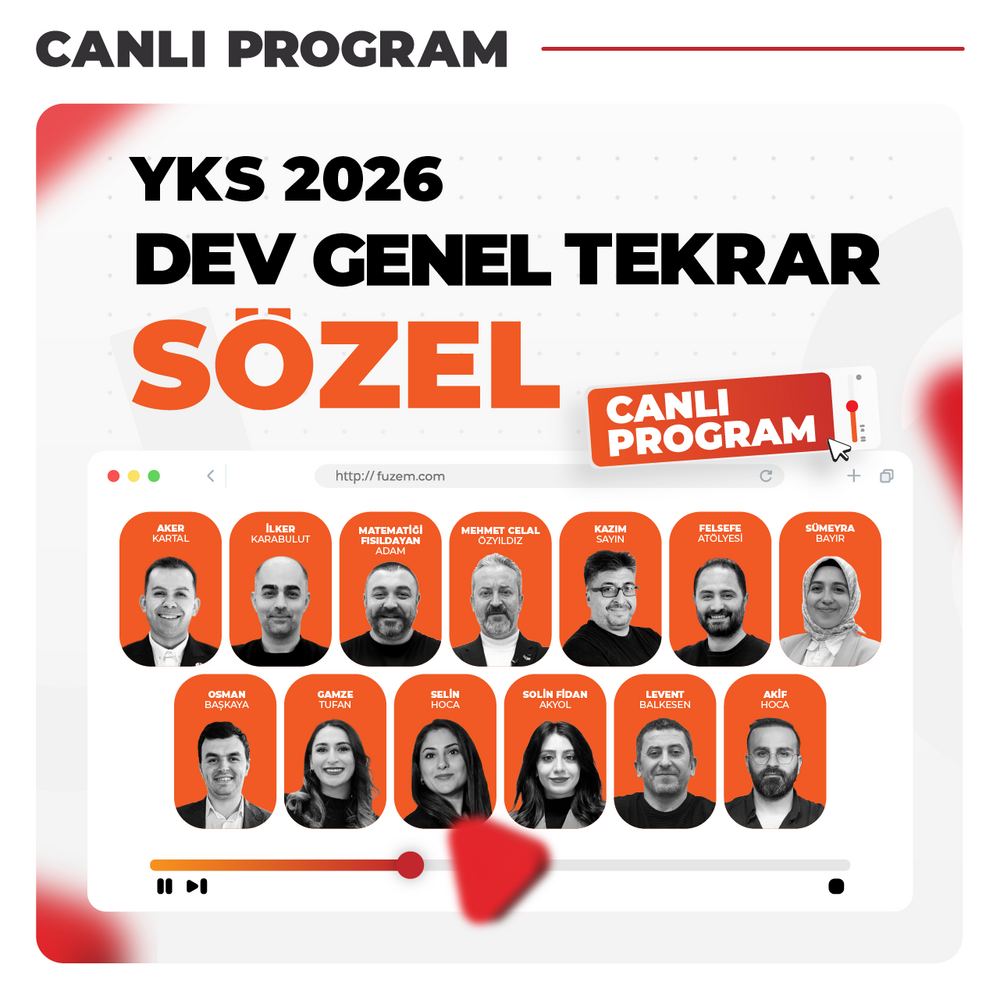YKS Sözel DEV Genel Tekrar 2026 | Canlı Program